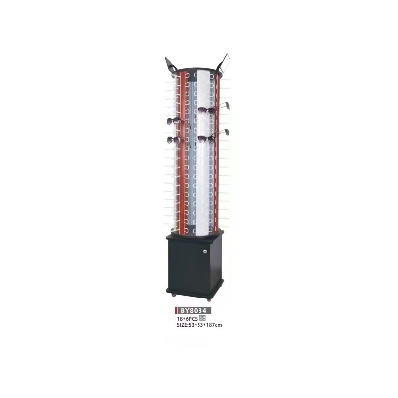 Floor-standing glasses display rack