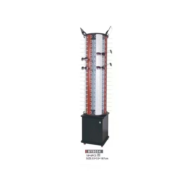 Floor-standing glasses display rack