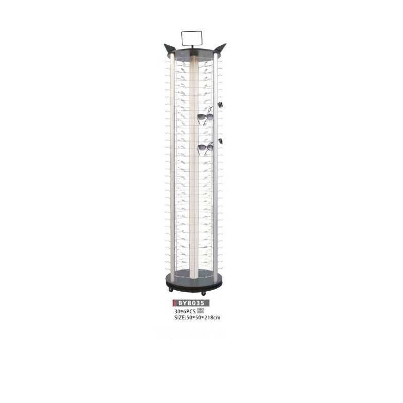 Floor-standing glasses display rack