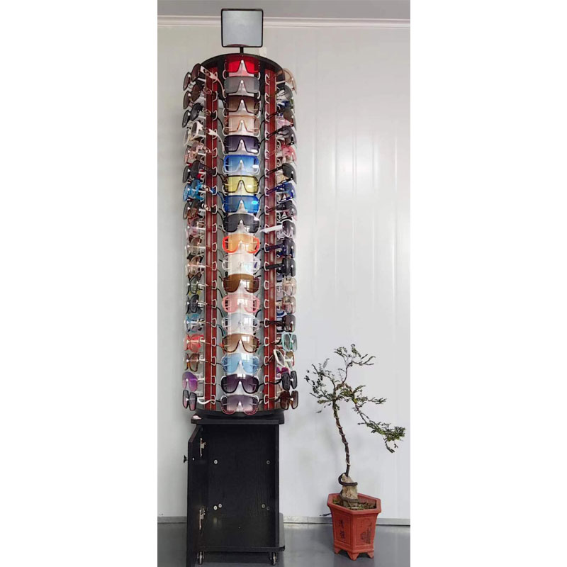 Floor-standing glasses display rack