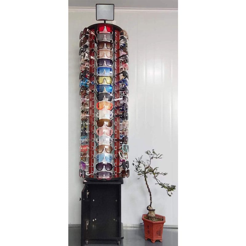 Floor-standing glasses display rack
