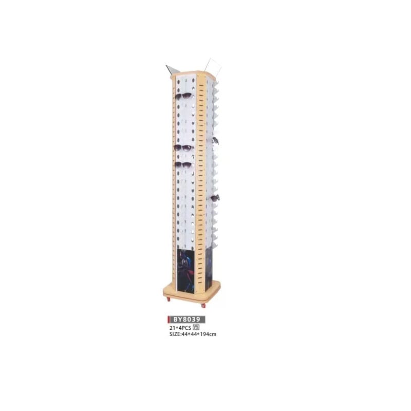 Floor-standing glasses display rack Floor-standing