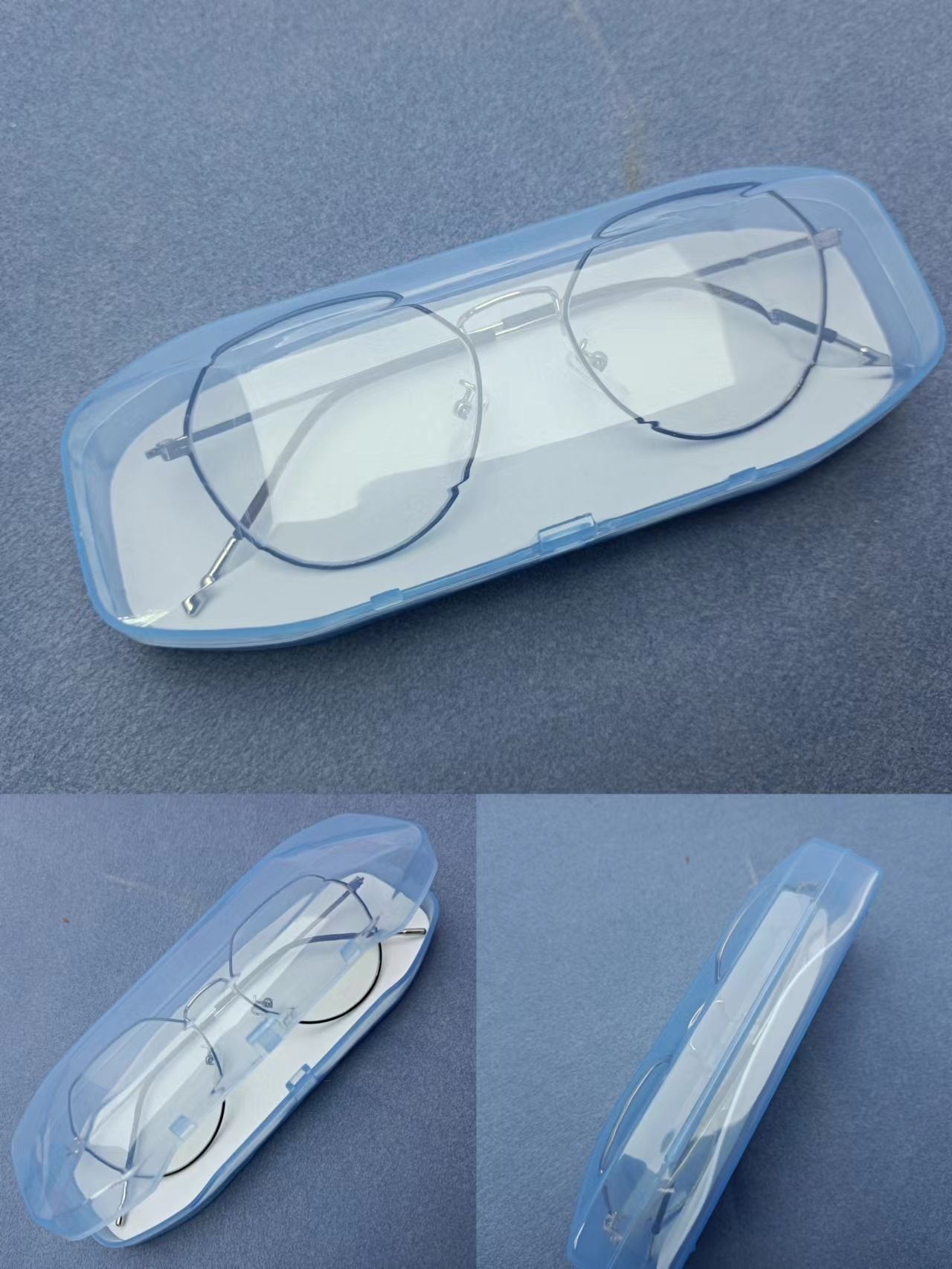 Plastic glasses case