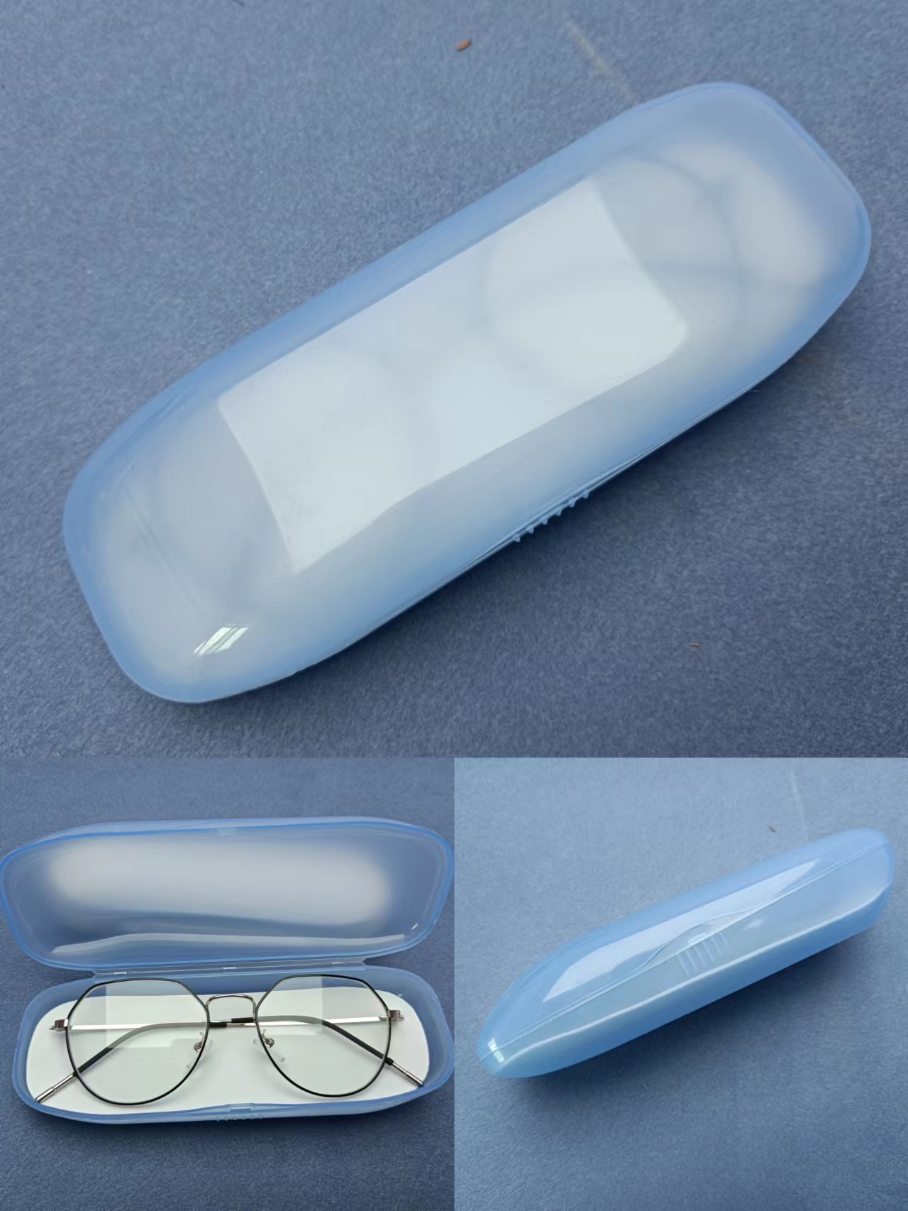 Plastic glasses case