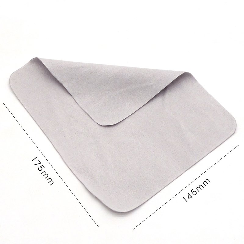 Microfiber glasses cloth灰色海岛丝