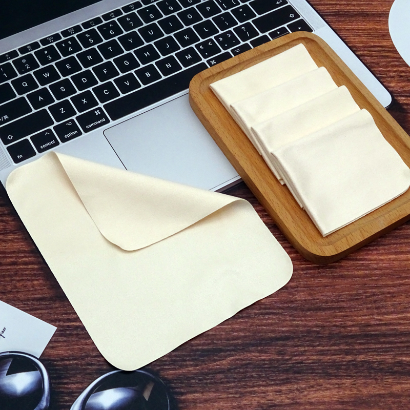 Microfiber glasses cloth米色海岛丝