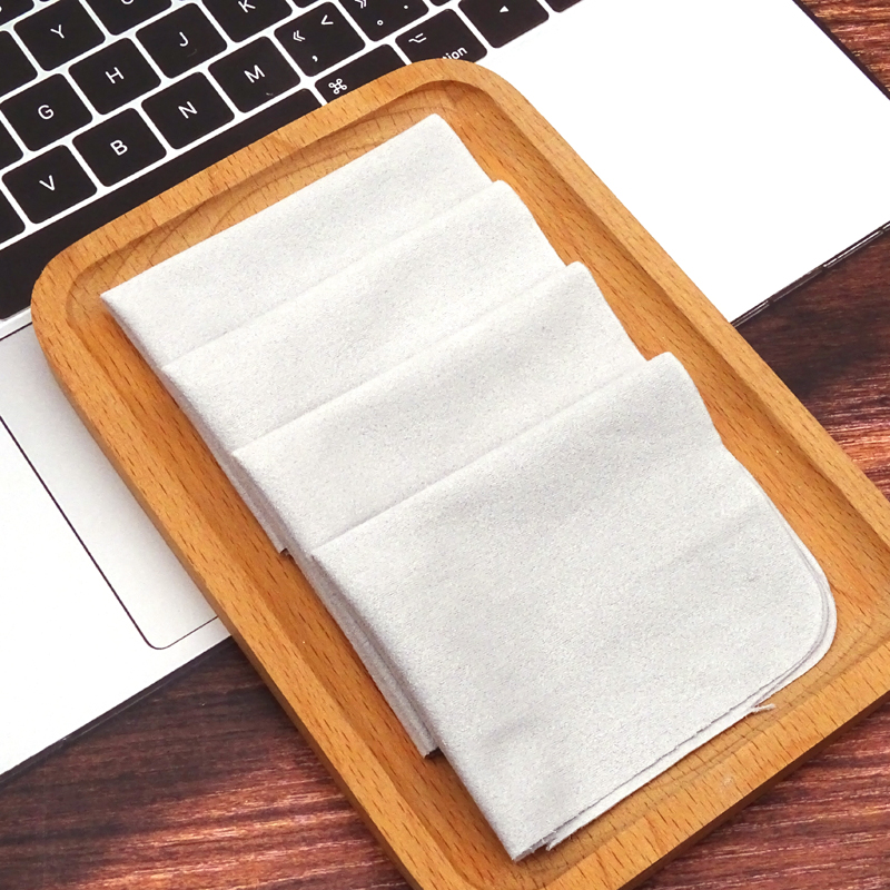 Microfiber glasses cloth灰色海岛丝