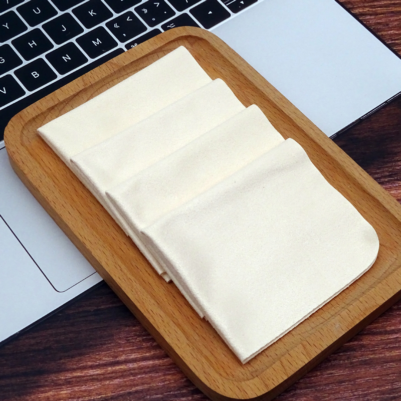 Microfiber glasses cloth米色海岛丝