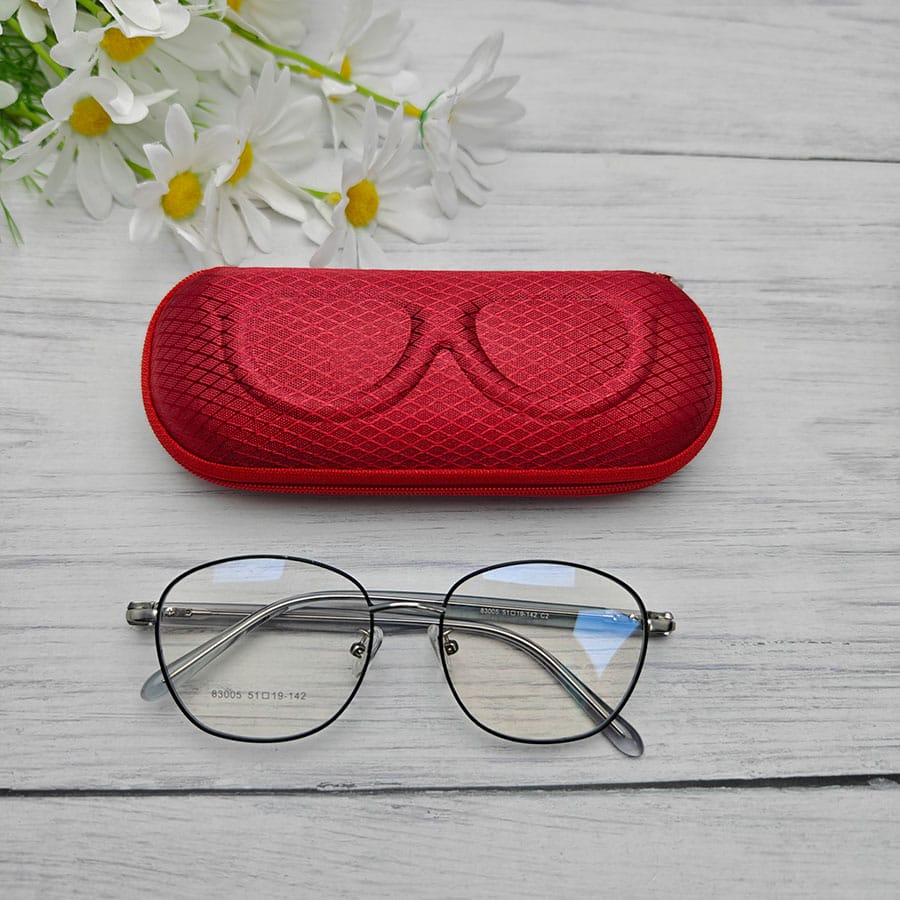 Zipper glasses case