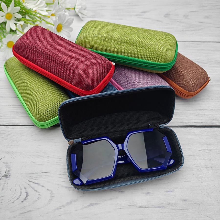 Zipper glasses case