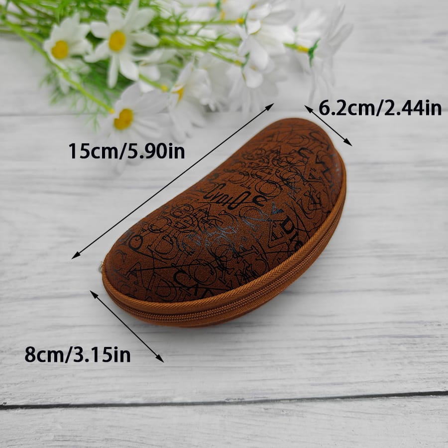 Zipper glasses case