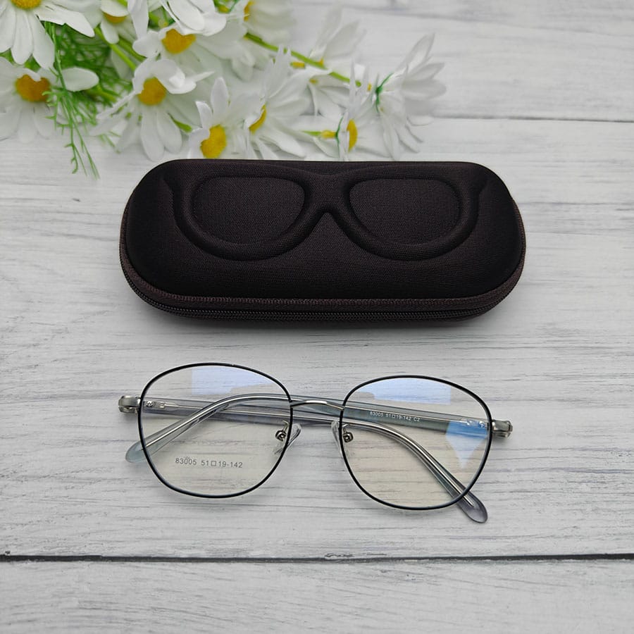 Zipper glasses case