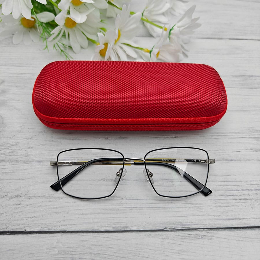Zipper glasses case