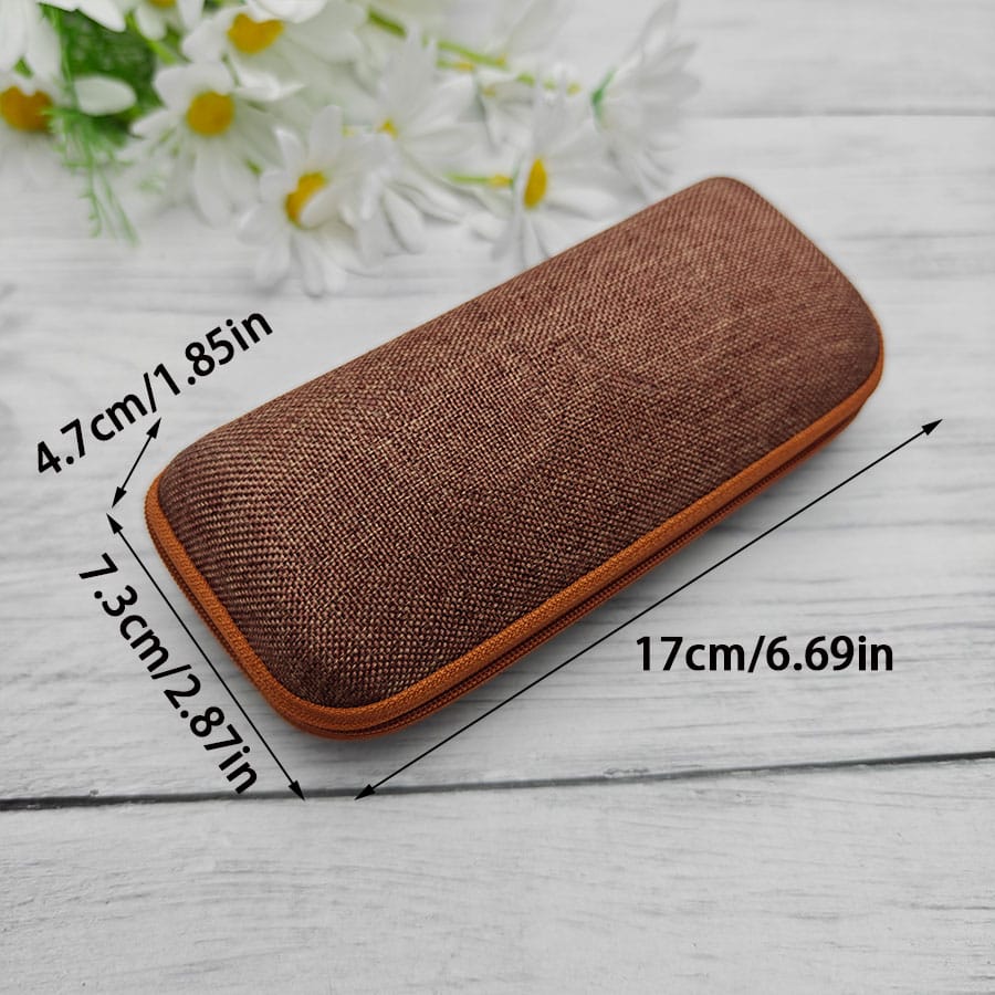 Zipper glasses case