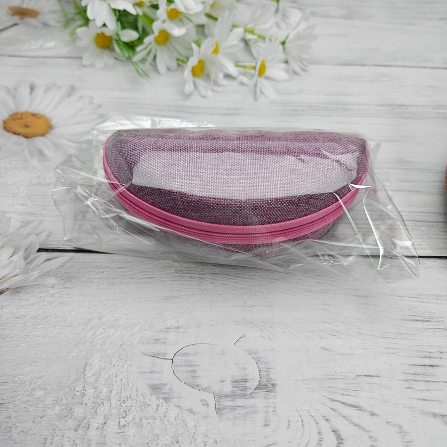 Zipper glasses case