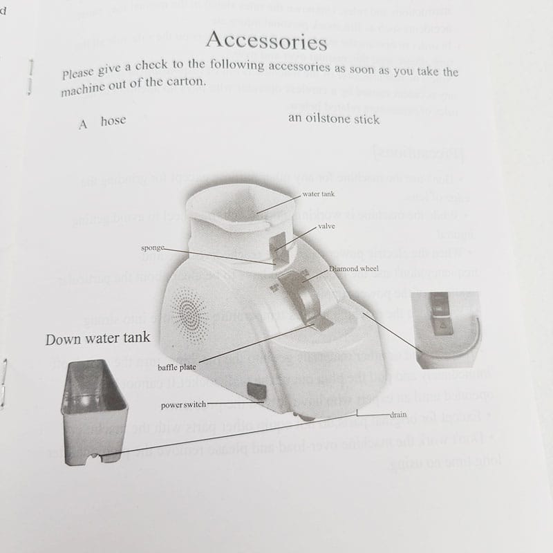 手磨边机 Hand Edger User Manual