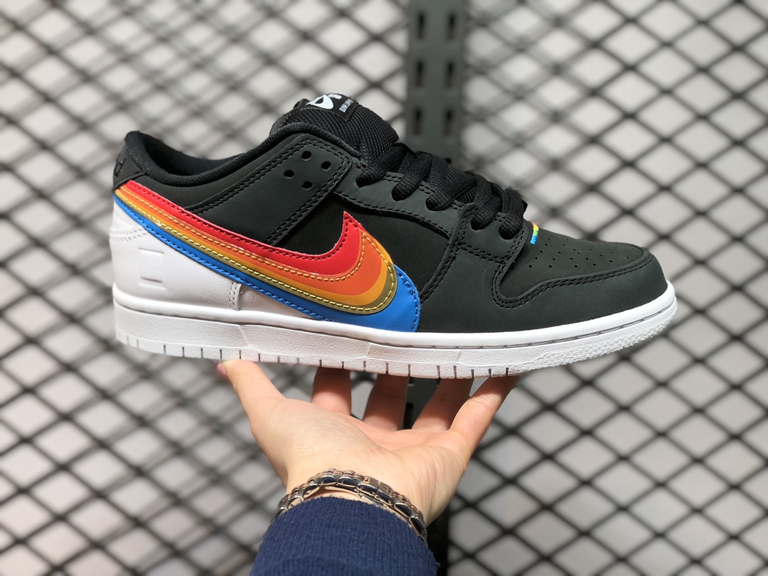 Polaroid x Nike SB Dunk Low Black Rainbow