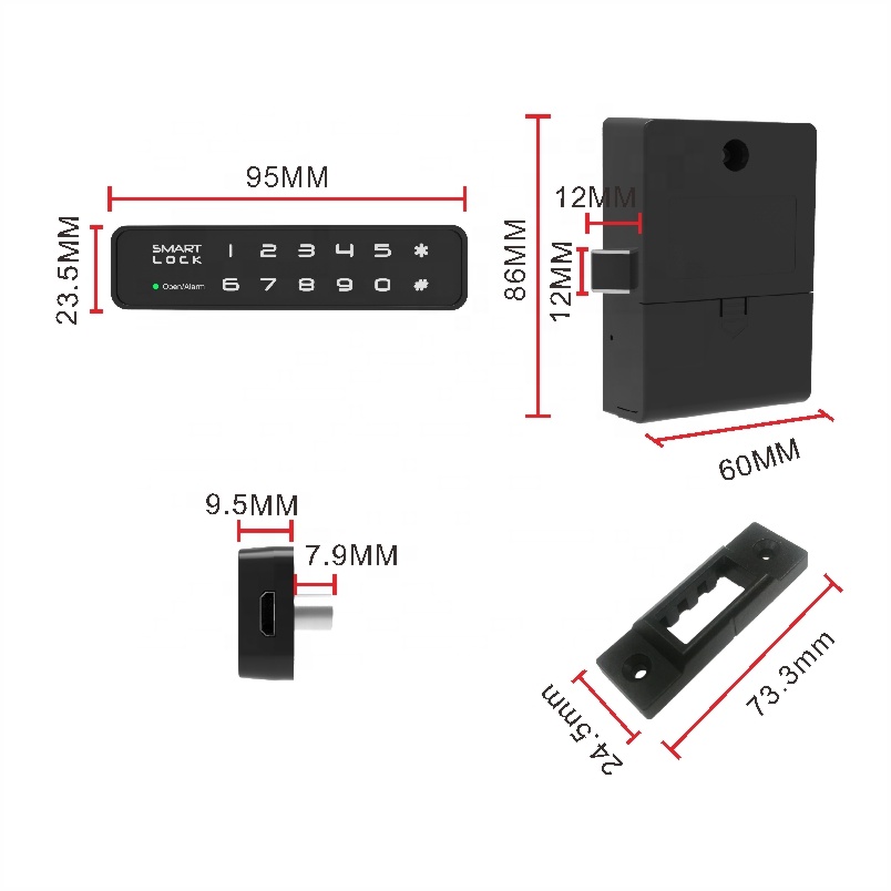 smart lock system OEM house factory digital cabinet with electronic lock