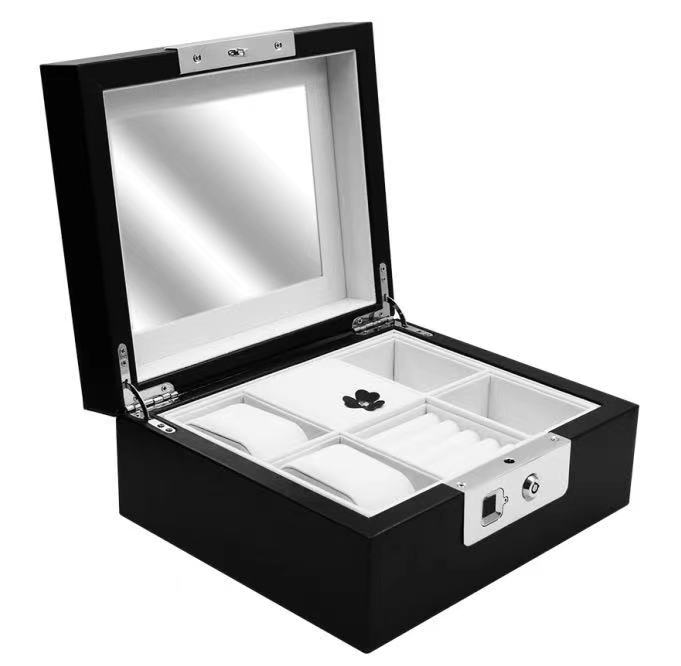 upgraded luxury  fingerprint  motor automatic safety box watch winder led  wristwatches