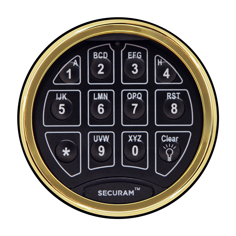 Gold Stainless Steel Digital Password Electronic Safe Lock, Easy Installation Electronic Lock For Bank