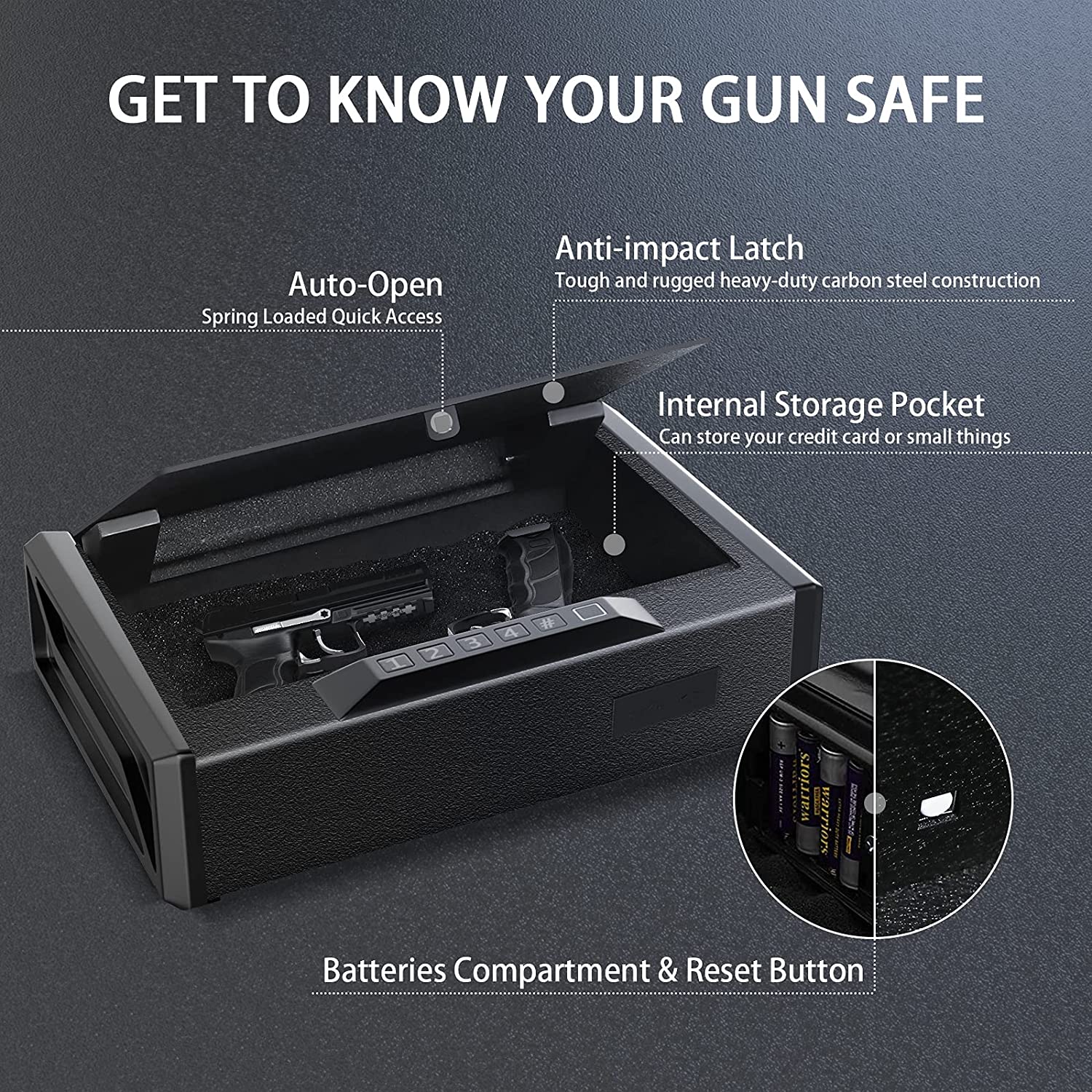 Fingerprint Gun safe box ILK-H1-9707