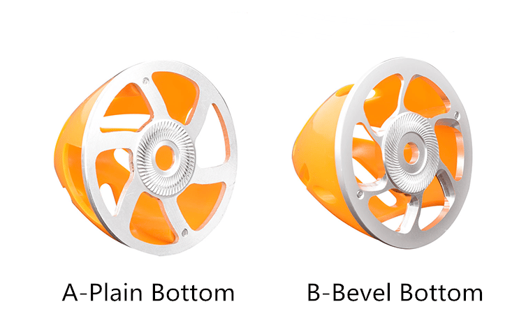 Aluminium Backplate Hollowed-out Spinner B-Bevel Bottom