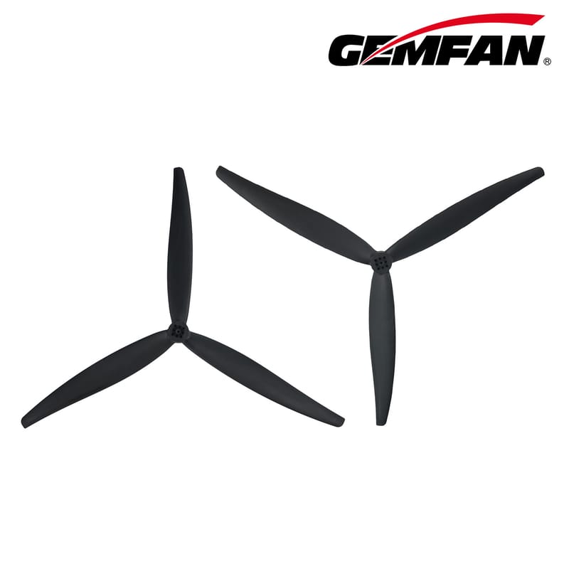GEMFAN 22X10X3 Glass Fiber Nylon 3 Blade CW/CCW- Black（1 Pair/Bag）