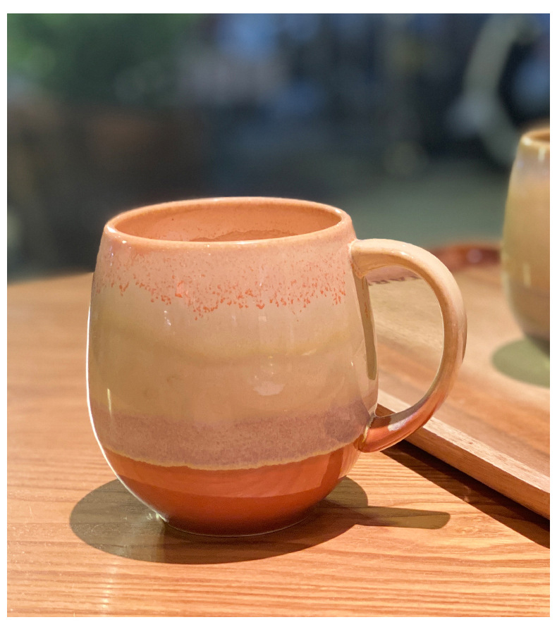 Glazed pot belly cup