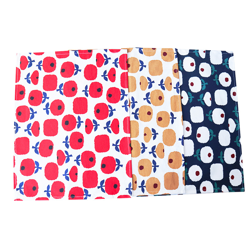 Nordic Style Home Cotton Fabric Printed Napkins Tea Towels Kitchen Towels Table Cloth
