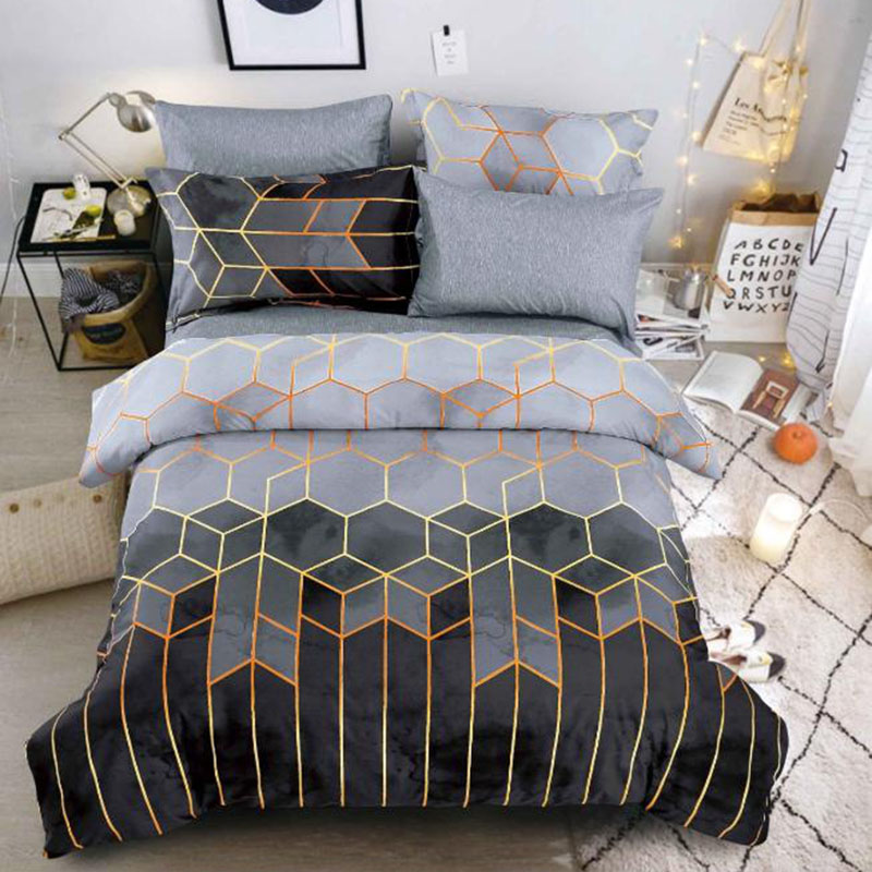 Plaid Gilt Duvet Cover Set 240x220 Nordic King Size Bedding Sets Double Queen Quilt Covers Pillowcase