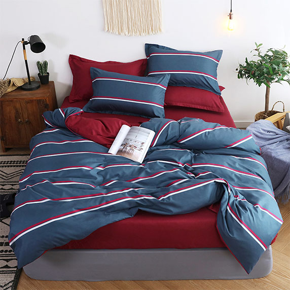 Bedding Set Duvet Cover With Zipper Anti-Static Easy Care Quilt Cover Set with Bed Sheet Pillowcase