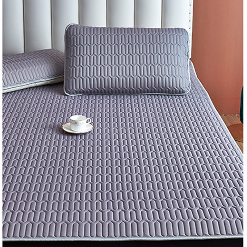 2/3pc Viscose Fiber Mat Set Summer Cool Light Green Latex Mattress Cover Bedspread Solid Blue Bed Sheet Pad Yellow Home Textile