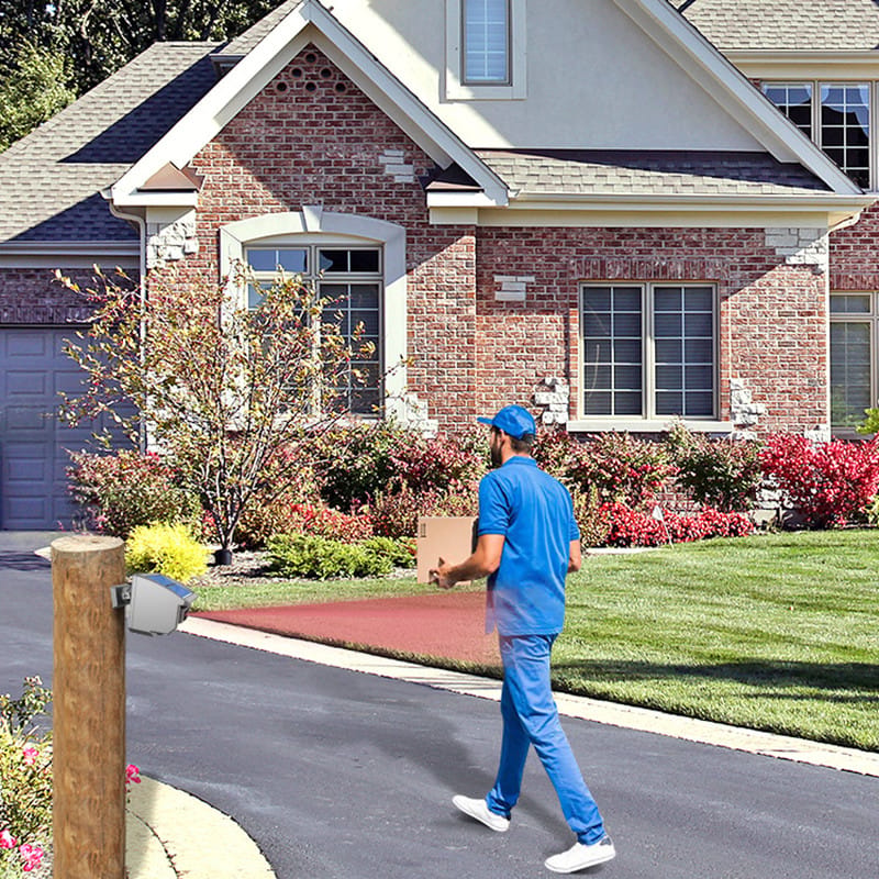 Solar Wireless Driveway Alarm System-Home/Office DIY Security Alert System-One Receiver and Two Solar Motion Sensors KIT
