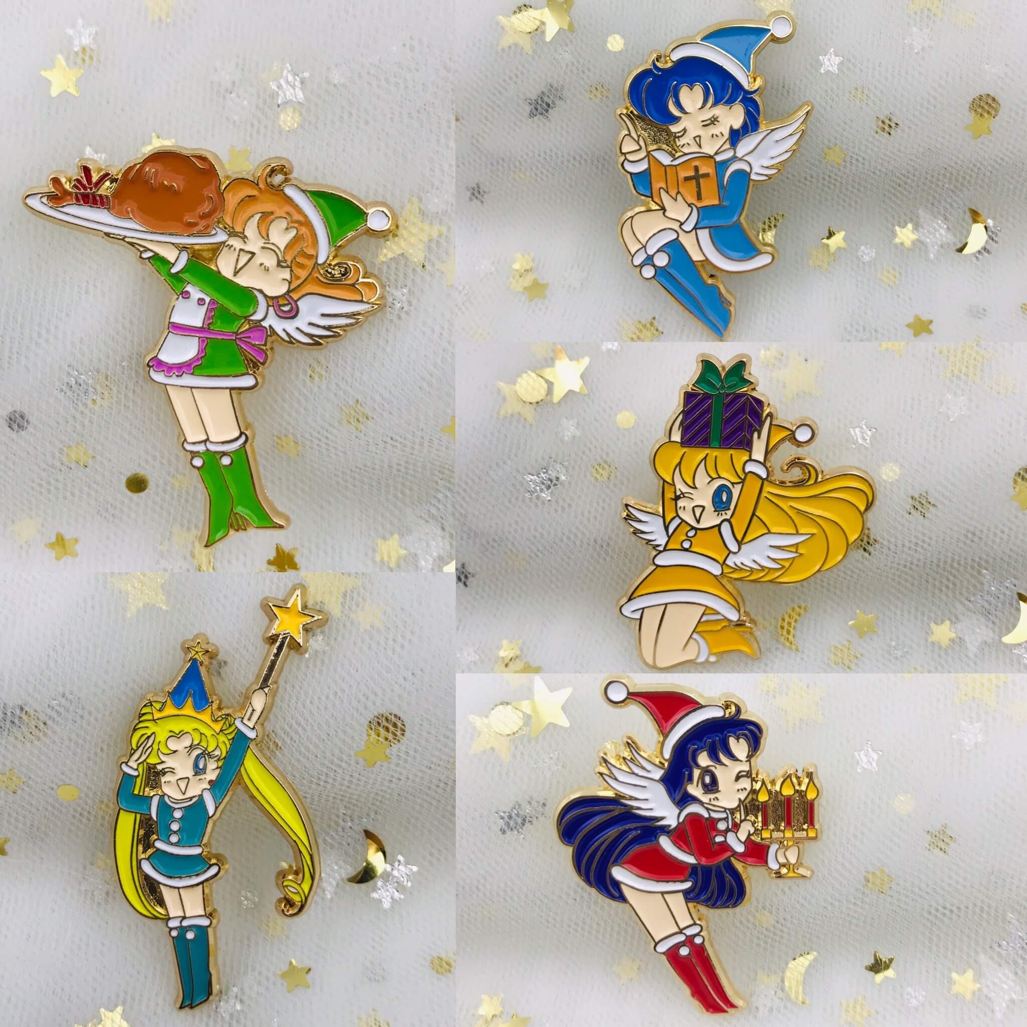 Soft-Christmas Sailormoon pin