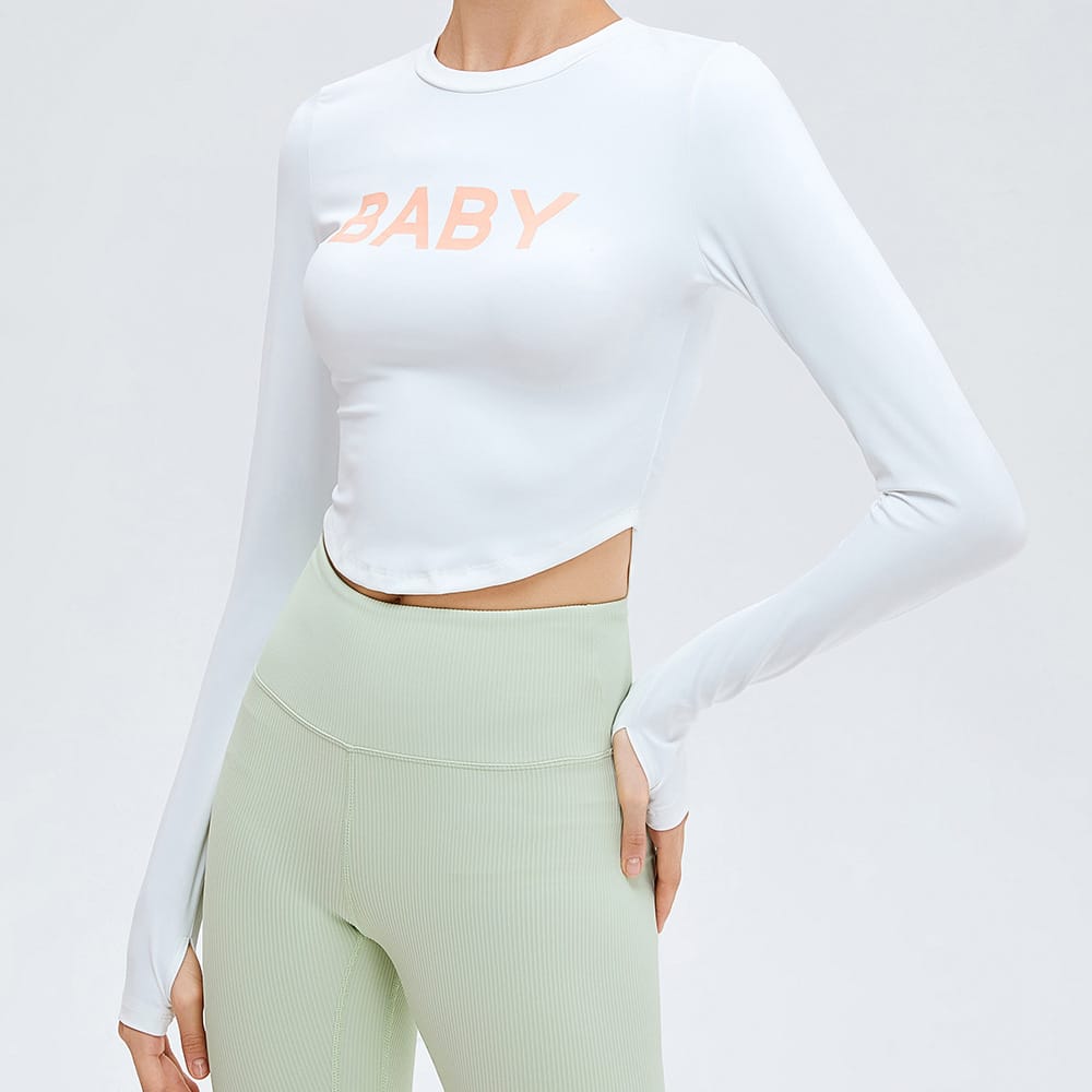 Long Sleeve Yoga Crop Top