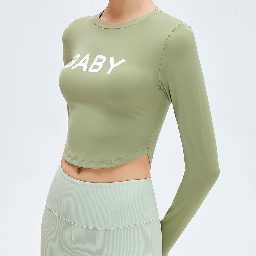 Long Sleeve Yoga Crop Top