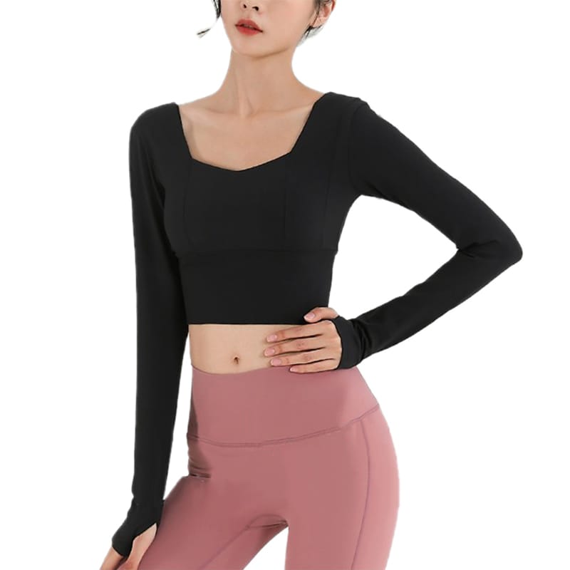 Workout Tops with Built in Bra