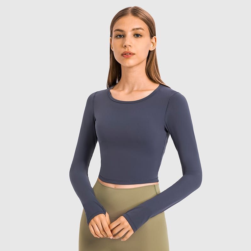 Yoga Crop Top Long Sleeve