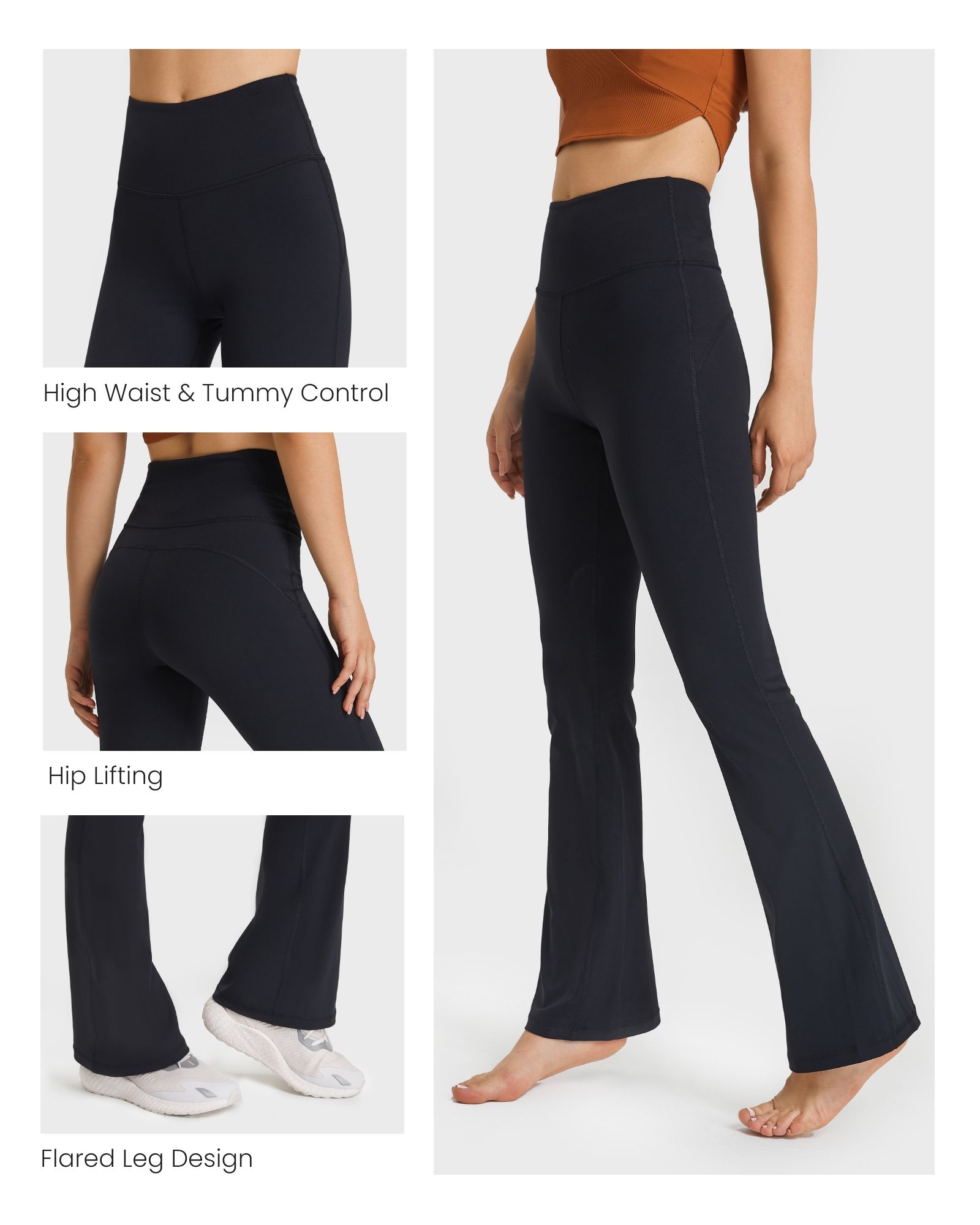 【61】FITOP Flare Yoga Pants for Women Buttery Soft High Waist Bootcut Pants Workout Leggings