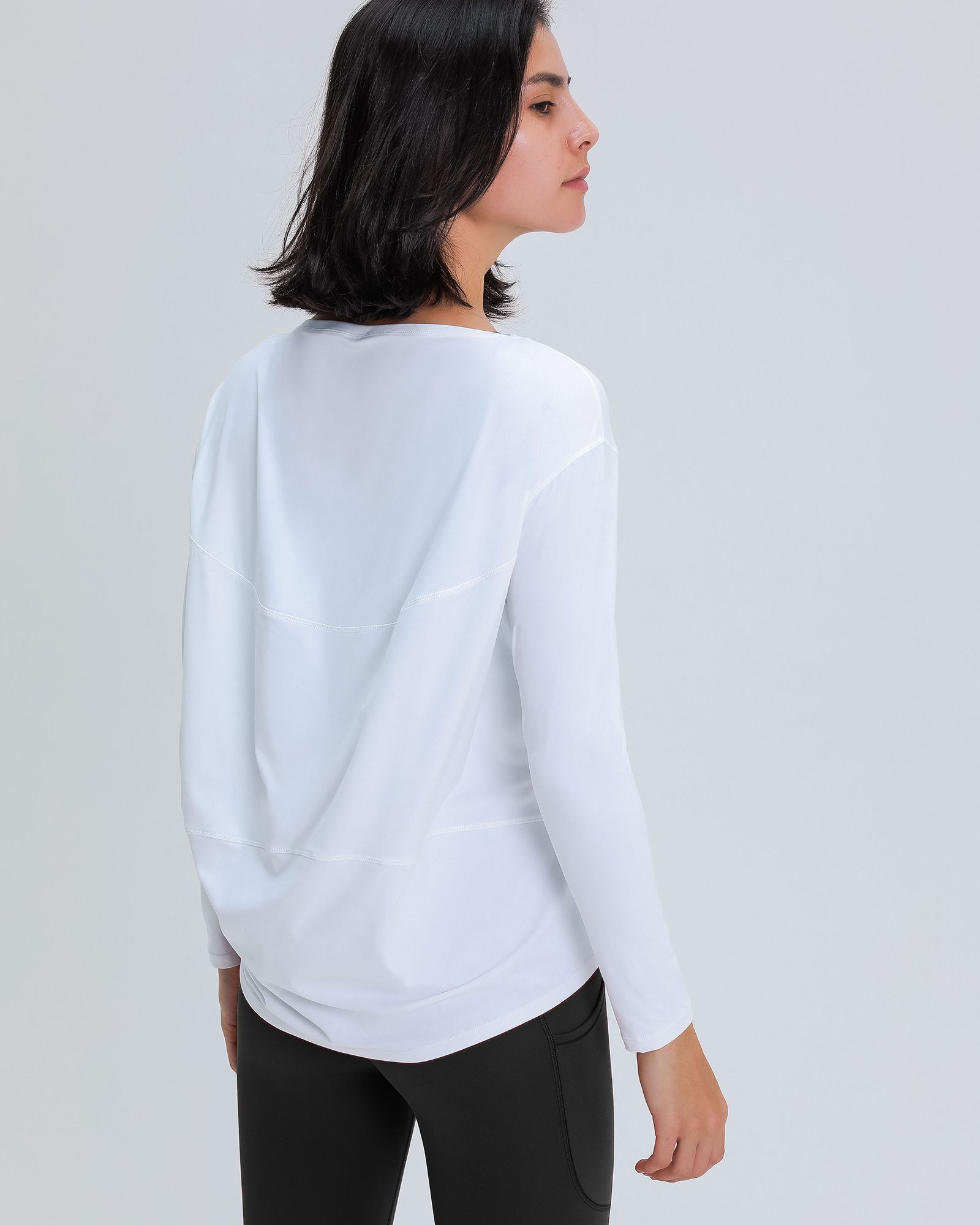 FITOP YOGA Long Sleeve Workout Tops Shirts for Women Loose Fit Athletic Yoga Shirt Casual Boat Neck Tops