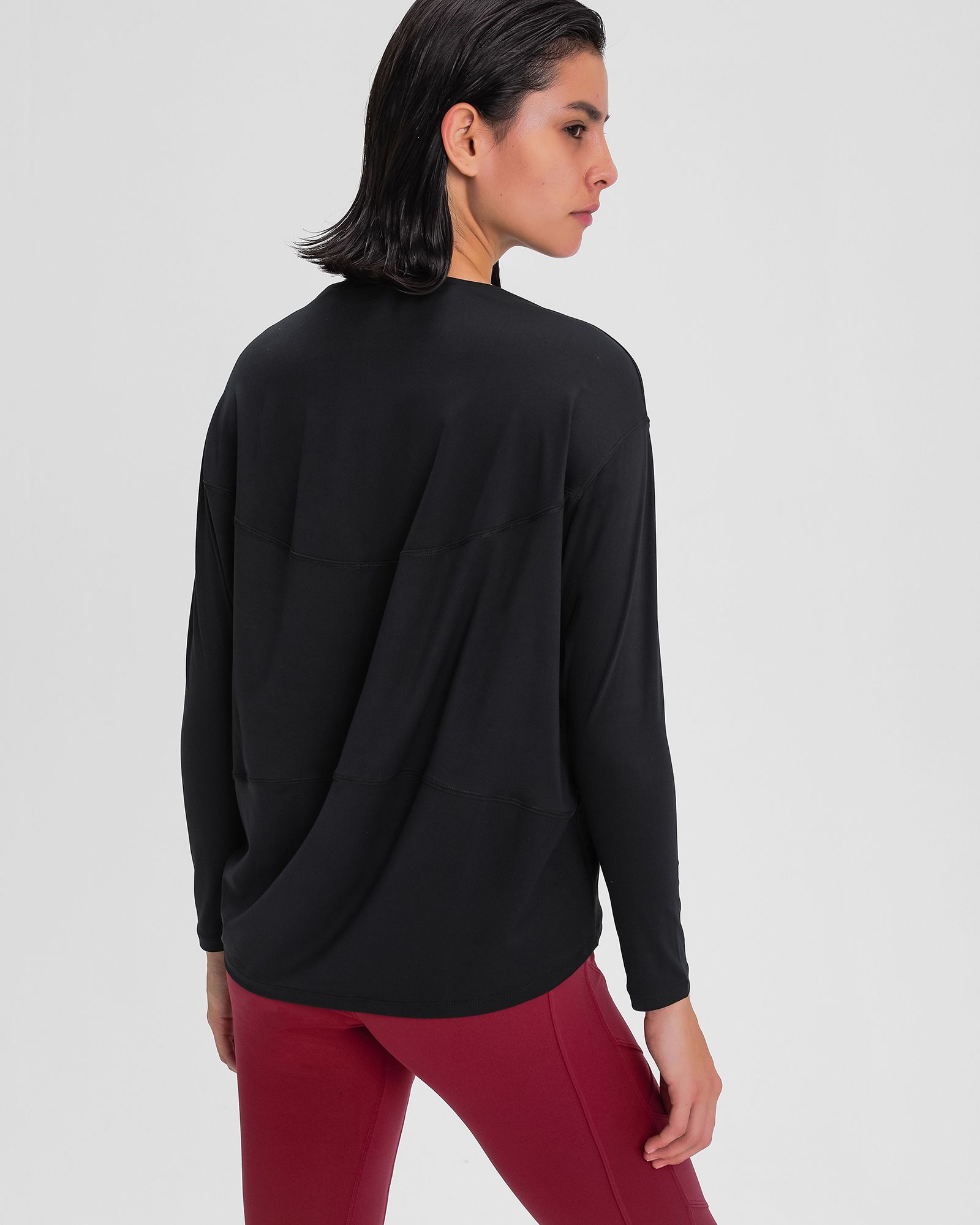 FITOP YOGA Long Sleeve Workout Tops Shirts for Women Loose Fit Athletic Yoga Shirt Casual Boat Neck Tops