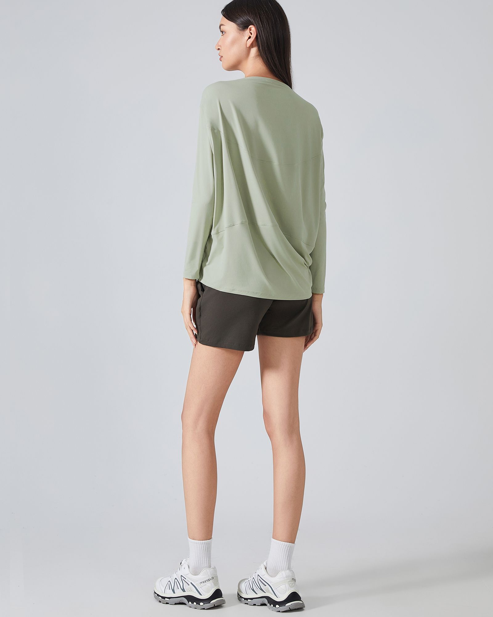 FITOP YOGA Long Sleeve Workout Tops Shirts for Women Loose Fit Athletic Yoga Shirt Casual Boat Neck Tops