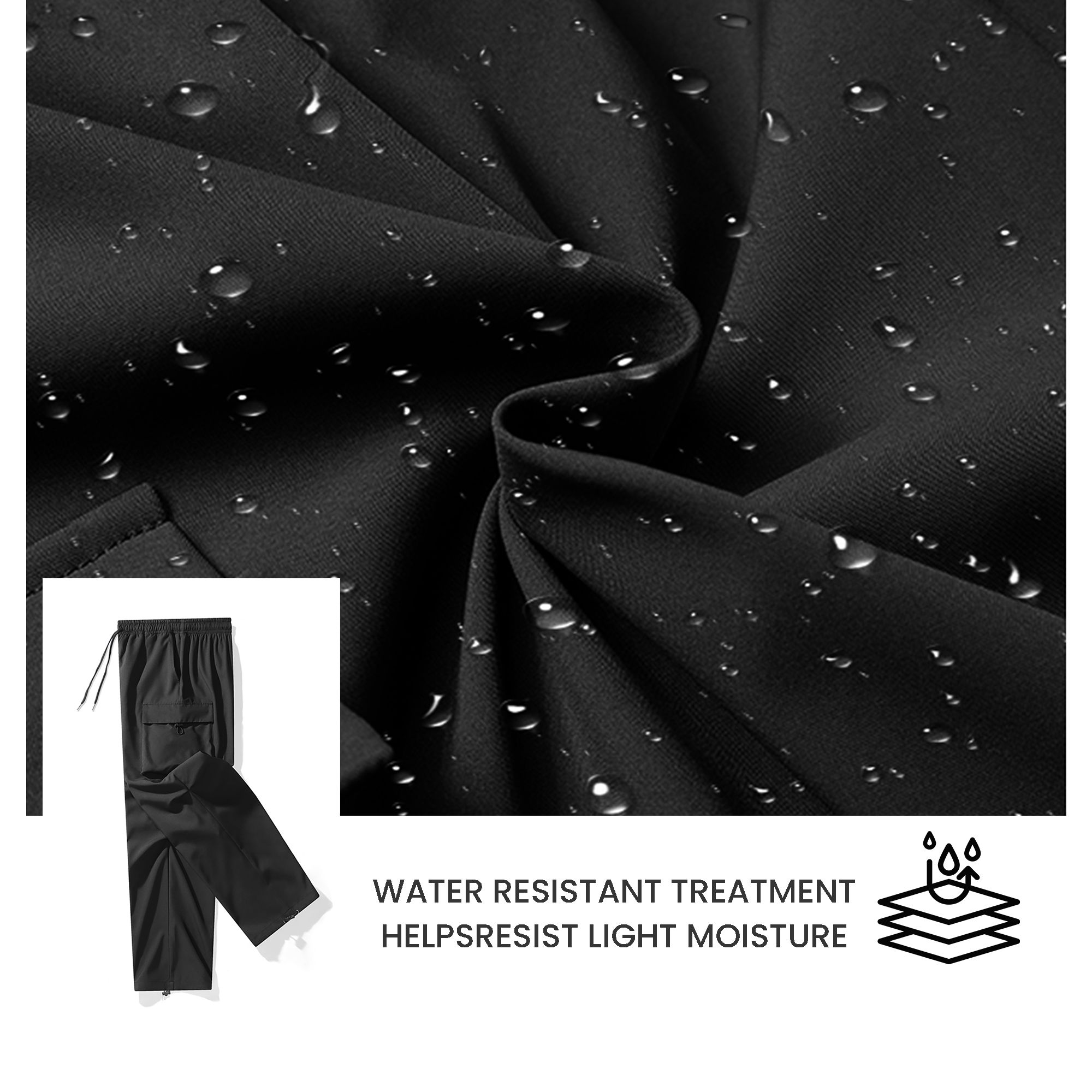 FITOP Women's Parachute Cargo Pants with Pockets Quick Dry Hiking Pants Lightweight Baggy Joggers