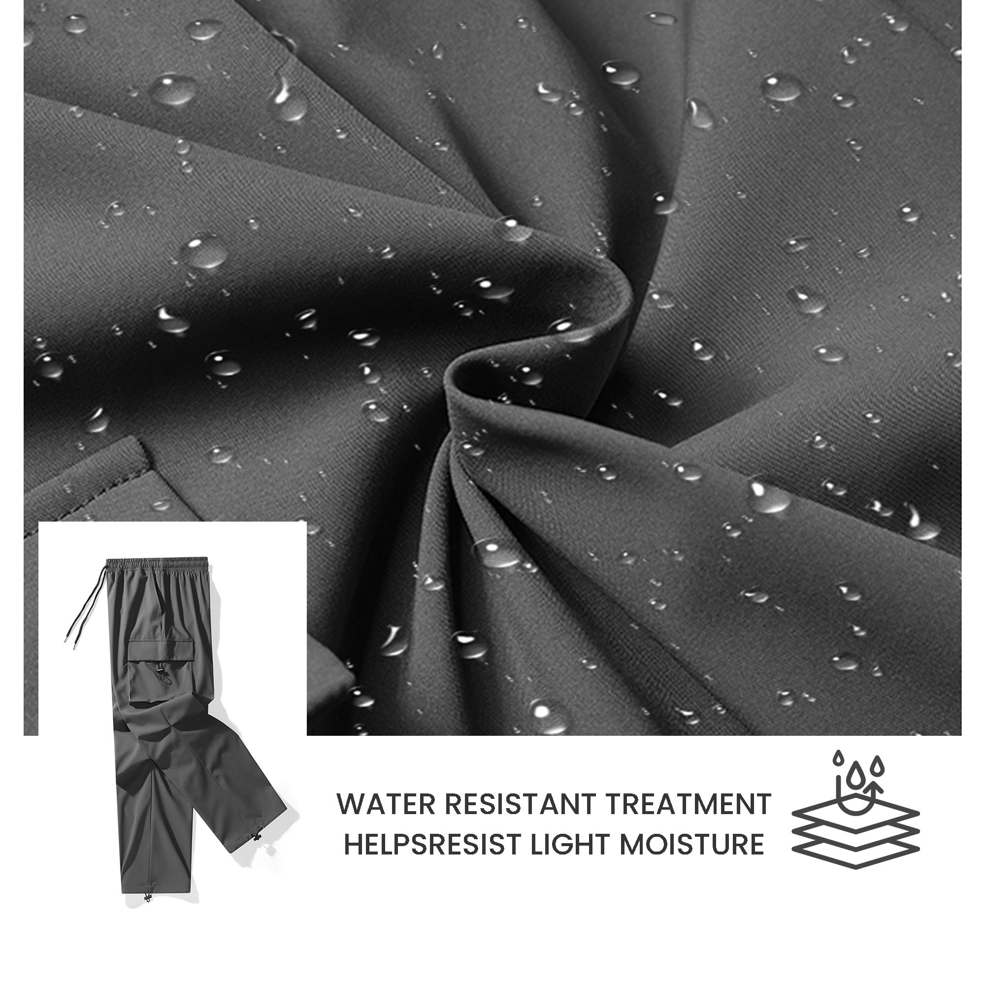 FITOP Women's Parachute Cargo Pants with Pockets Quick Dry Hiking Pants Lightweight Baggy Joggers