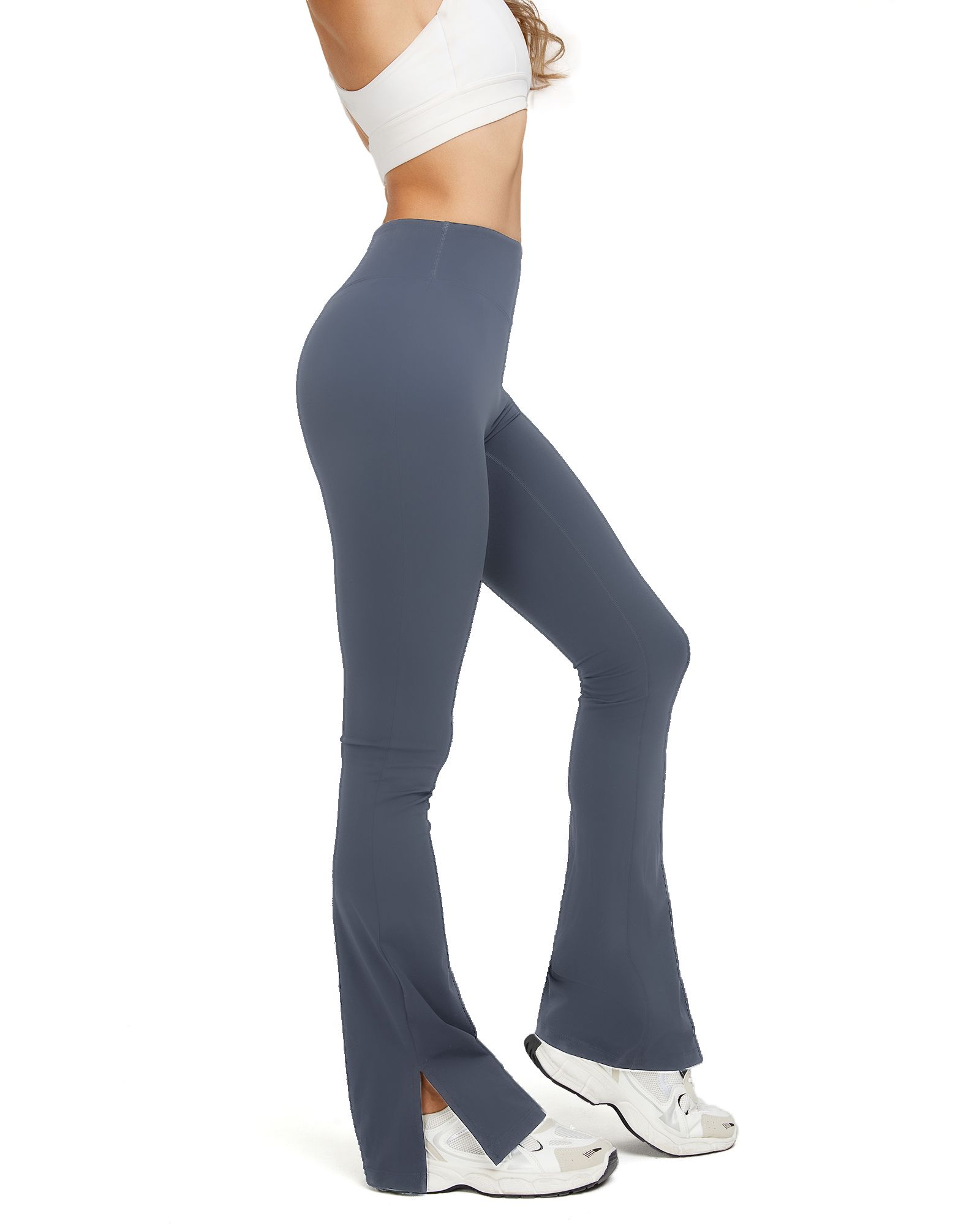 FITOP Womens Flared Leggings Slit Hem High Waist Bootcut Yoga Pants Buttery Soft Workout Bootleg Pants