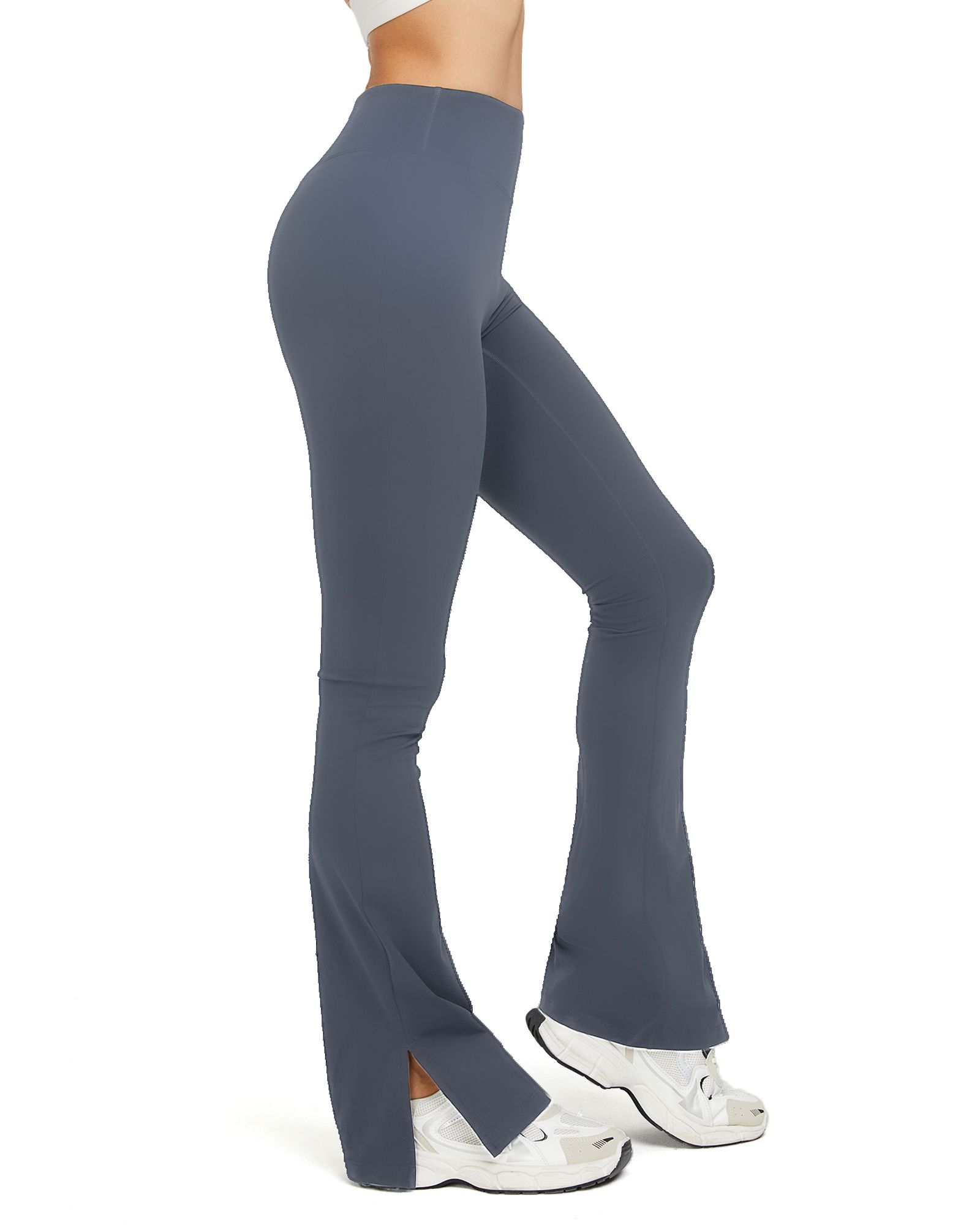 FITOP Womens Flared Leggings Slit Hem High Waist Bootcut Yoga Pants Buttery Soft Workout Bootleg Pants
