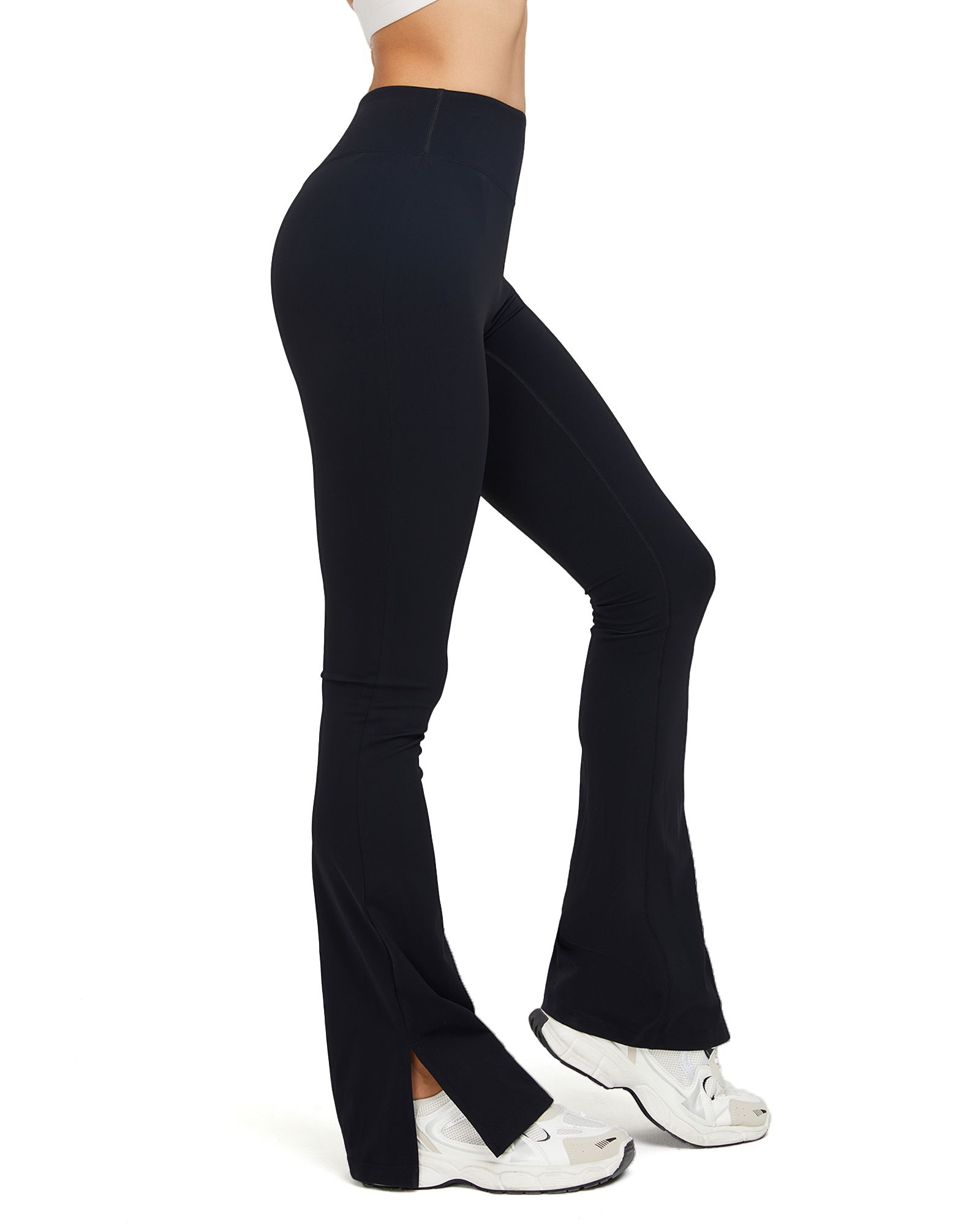 FITOP Womens Flared Leggings Slit Hem High Waist Bootcut Yoga Pants Buttery Soft Workout Bootleg Pants