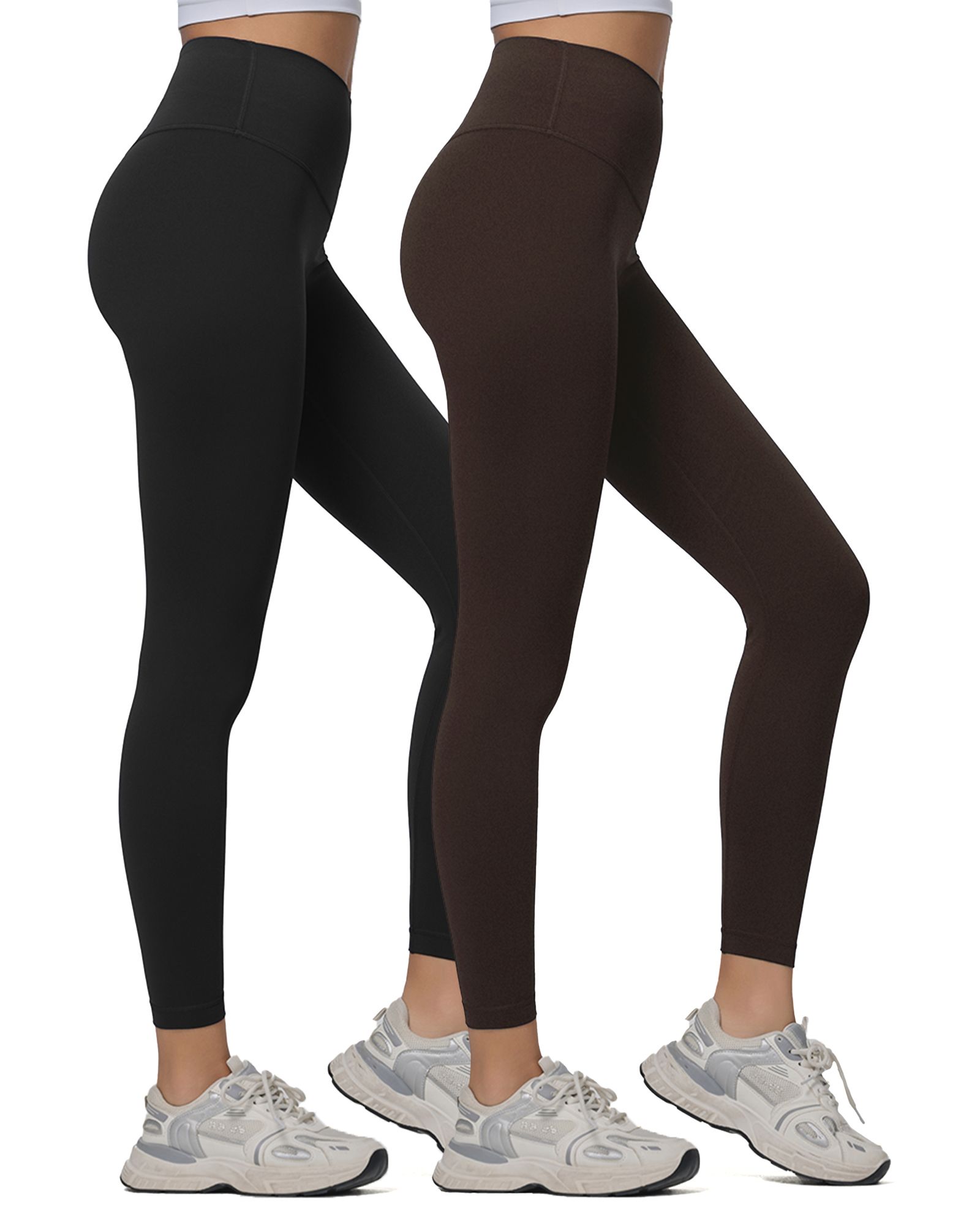 FITOP 2-Pack Yoga Leggings for Women High Waist Tummy Control Buttery Soft Women's Leggings with Hidden Pockets