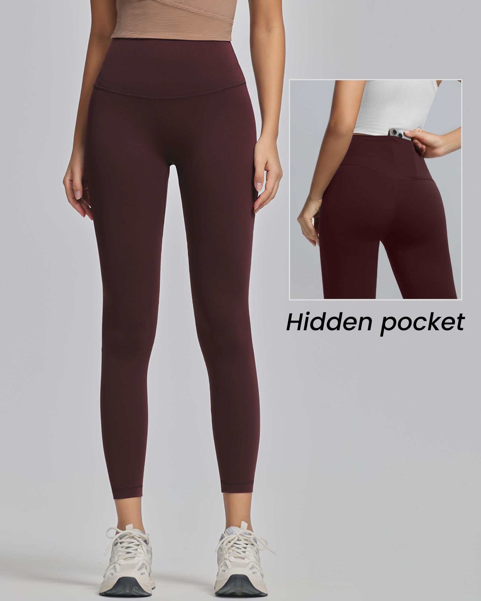 FITOP 2-Pack Yoga Leggings for Women High Waist Tummy Control Buttery Soft Women's Leggings with Hidden Pockets