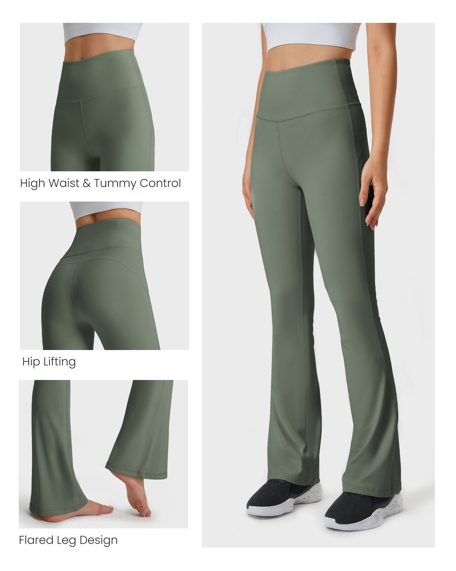 【61】FITOP Flare Yoga Pants for Women Buttery Soft High Waist Bootcut Pants Workout Leggings